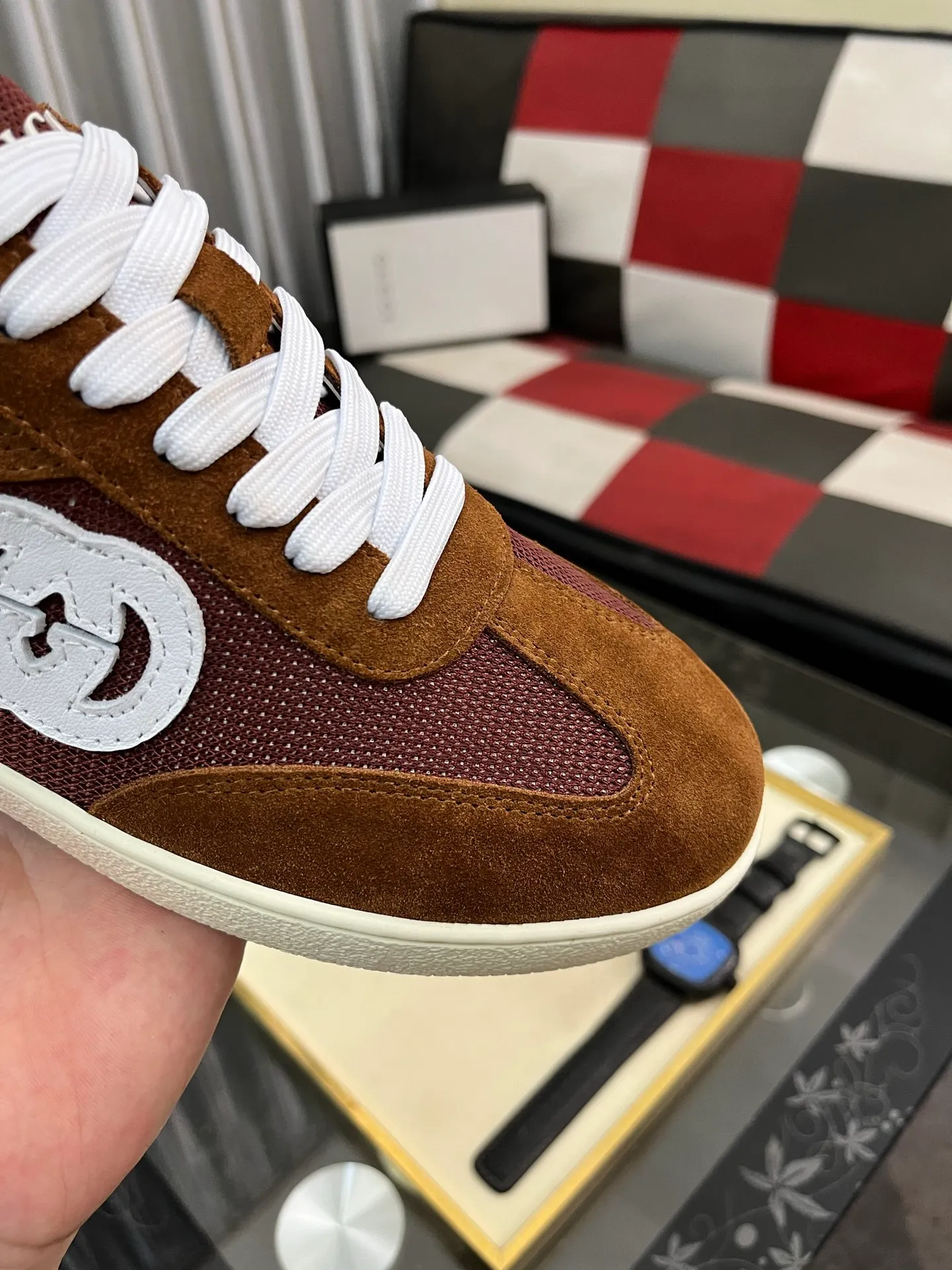 Men's shoes 💰400⌚️⌚️《GUCCI》The latest hot-selling casual shoes, top brand [seduce] luxury~purchase, top~quality. Products sold at the counter [strong] Original embossed calfskin fabric ➕ Comfortable sheepskin lining, code number: 38-443️⃣colors available
